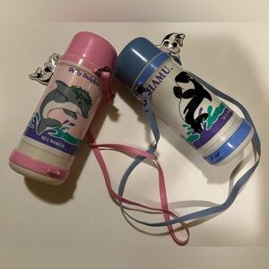 LOT OF 2 VINTAGE KID’S SEA WORLD THERMOSES.